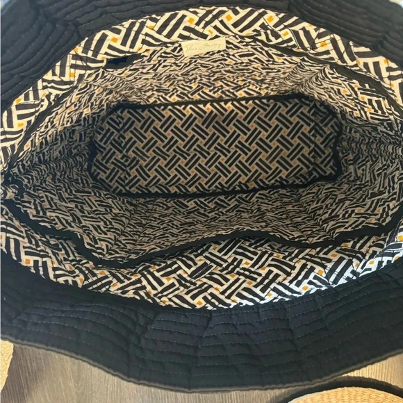 Vera Bradley Black Quilted Tote Shoulder Bag - Picture 3 of 8